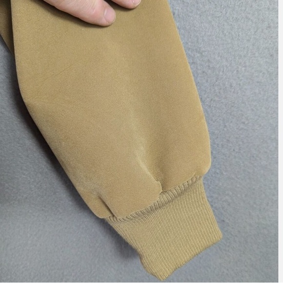 Armani Collezioni Men's Tan Suede Full Zip Bomber Jacket Made In Italy (L) NWOT - Picture 7 of 8